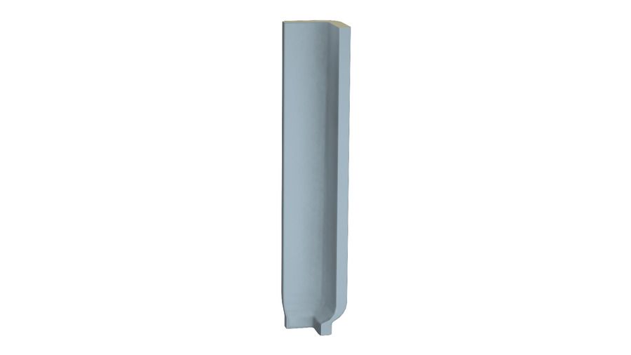 Roh vnitřní pro sokl s požlábkem Rako Color Two 2,4×20 cm světle modrá matná GSIRI003