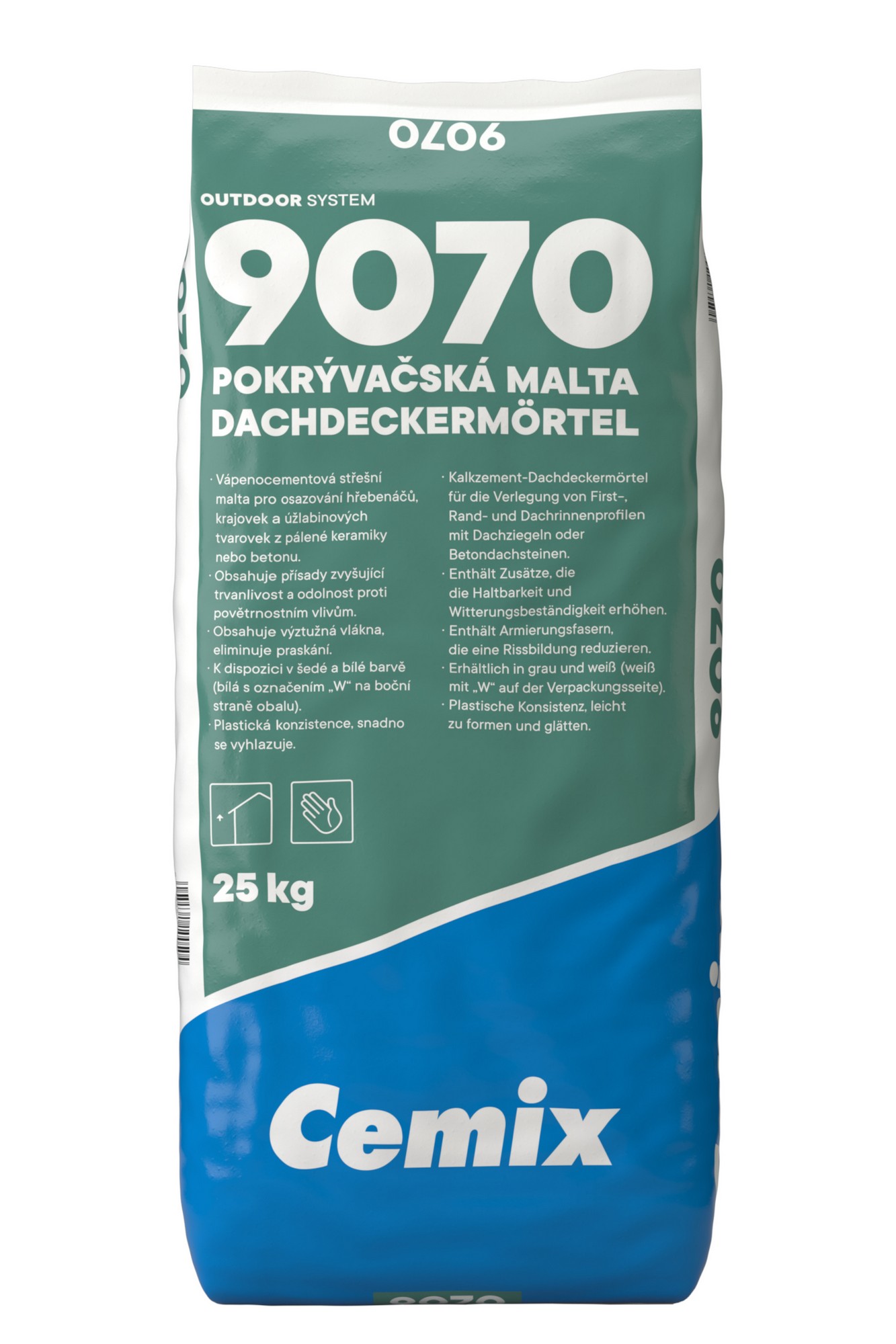 Malta pokrývačská Cemix 9070 bílá 25 kg