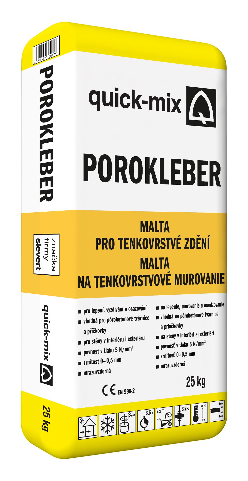 Malta zdicí pro tenké spáry Sakret/Quick-mix Porokleber 25 kg