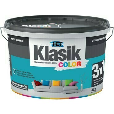 Malba interiérová HET Klasik Color zelený tyrkysový, 4 kg