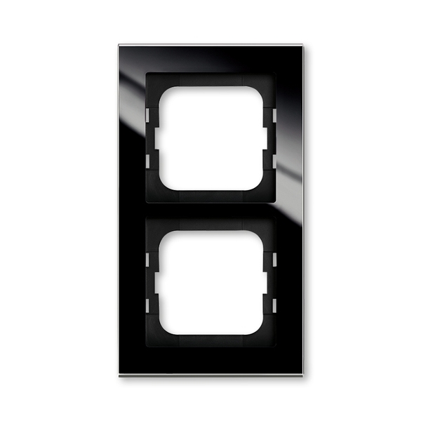 Rámeček ABB Busch-axcent dvojnásobný sklo černé