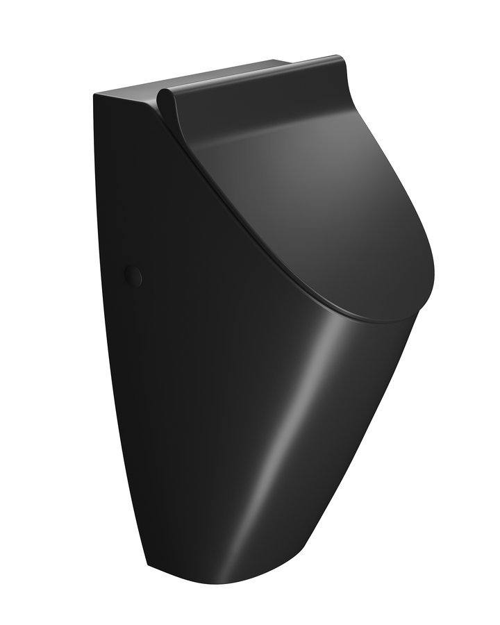 Urinál závěsný GSI Community 31×65 cm s otvory pro víko 909826 černý matný