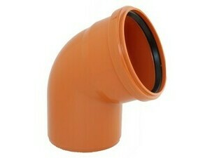 KGB koleno pro kanalizační potrubí DN 125, úhel 67,5°, barva oranžová