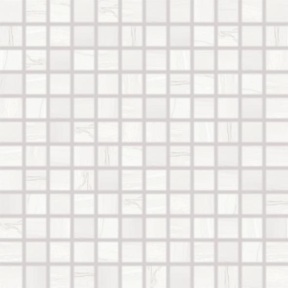 Mozaika Rako Boa 2,5×2,5 cm (set 30×30 cm) bílá WDM0U525