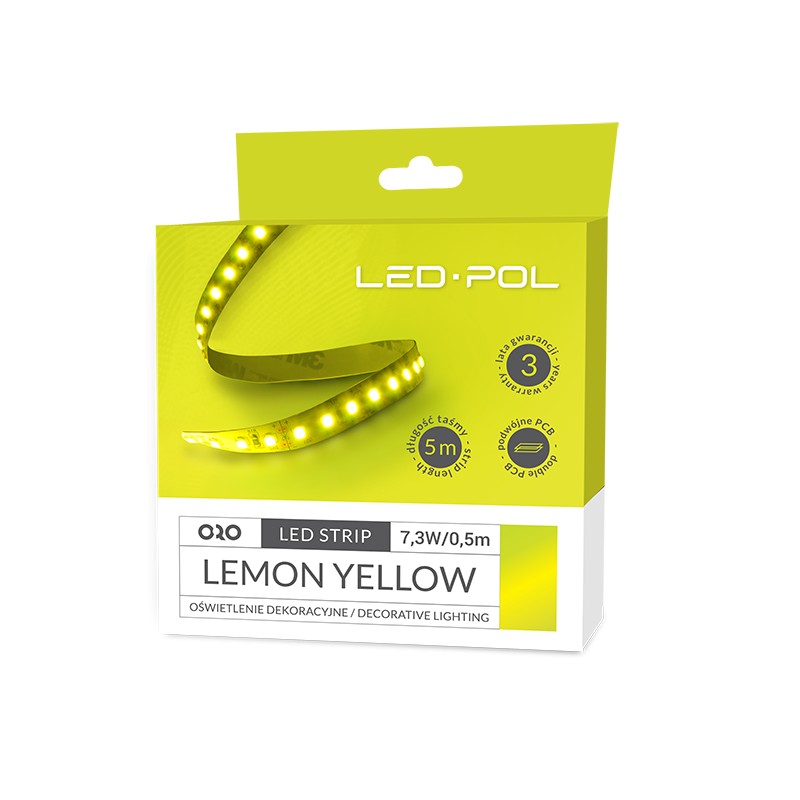 Pásek LED Led-Pol 12 V 14,6 W/m žlutá