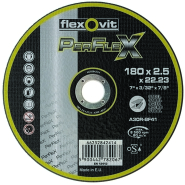 Kotouč řezný Flexovit PerFlex A30R-BF41 180×22,23×2,5 mm