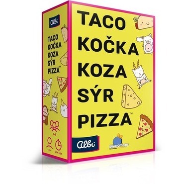 Taco, kočka, koza, sýr, pizza