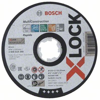 Kotouč řezný Bosch Rapido Multi Const. X-LOCK 125×1 mm