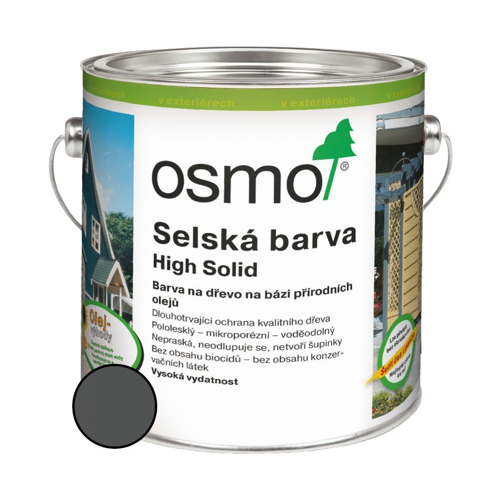 Nátěr venkovní Osmo 2704 Selská barva kamenně šedá 0,75 l