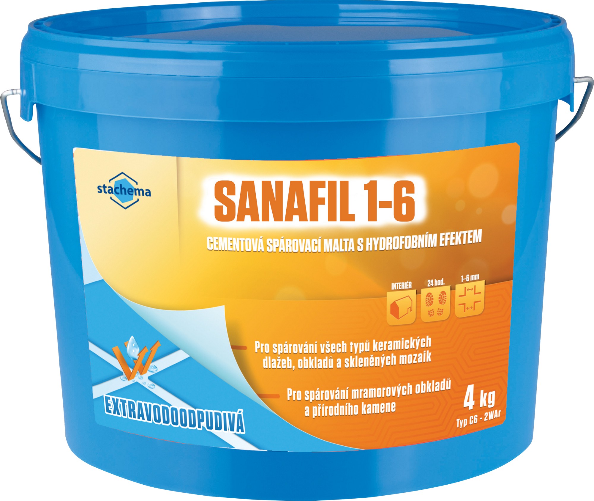 Hmota spárovací Stachema SANAFIL 1–6 12 kg