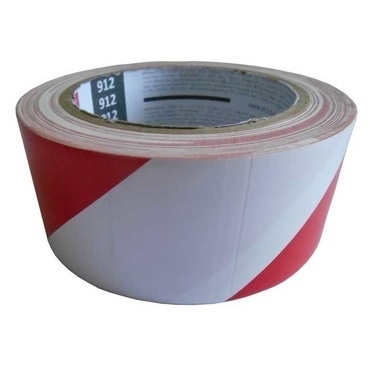 Páska výstražná samolepicí 48 mm/33 m červeno-bílá