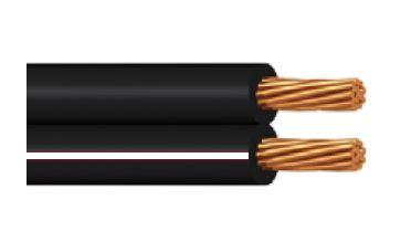 Kabel flexibilní CYH V03VH-H 2× 1,5 metráž černá, bílá