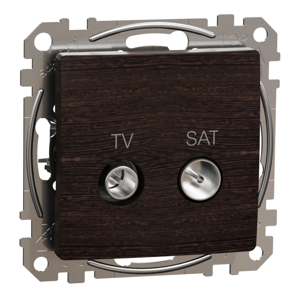 Zásuvka anténní koncová Schneider Sedna Design TV/SAT 4 dB wenge
