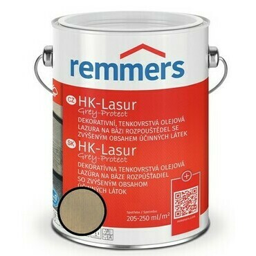 Lazura ochranná Remmers HK Lasur Grey protect mlhavá, 2,5 l