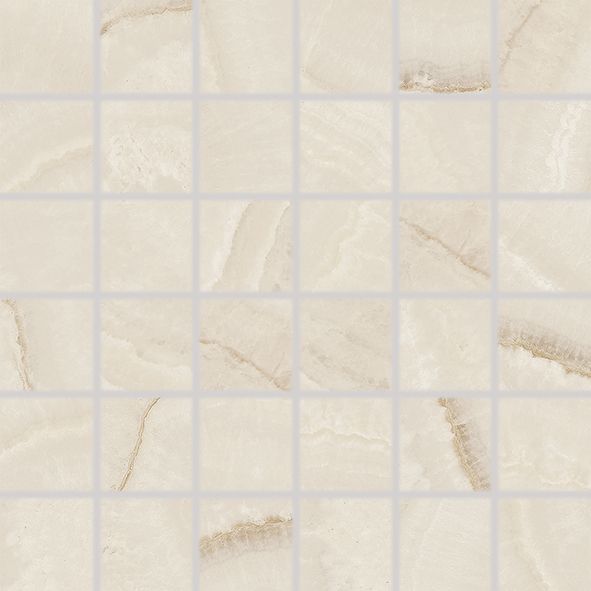 Mozaika Rako Onyx 5×5 cm (set 30×30 cm) tmavě béžová DDM06835