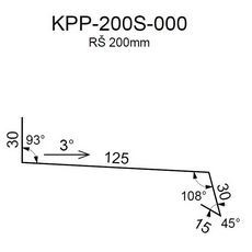 Ohýbaný pozinkovaný parapet RS200S-30 FeZn 0,53mm 2bm
