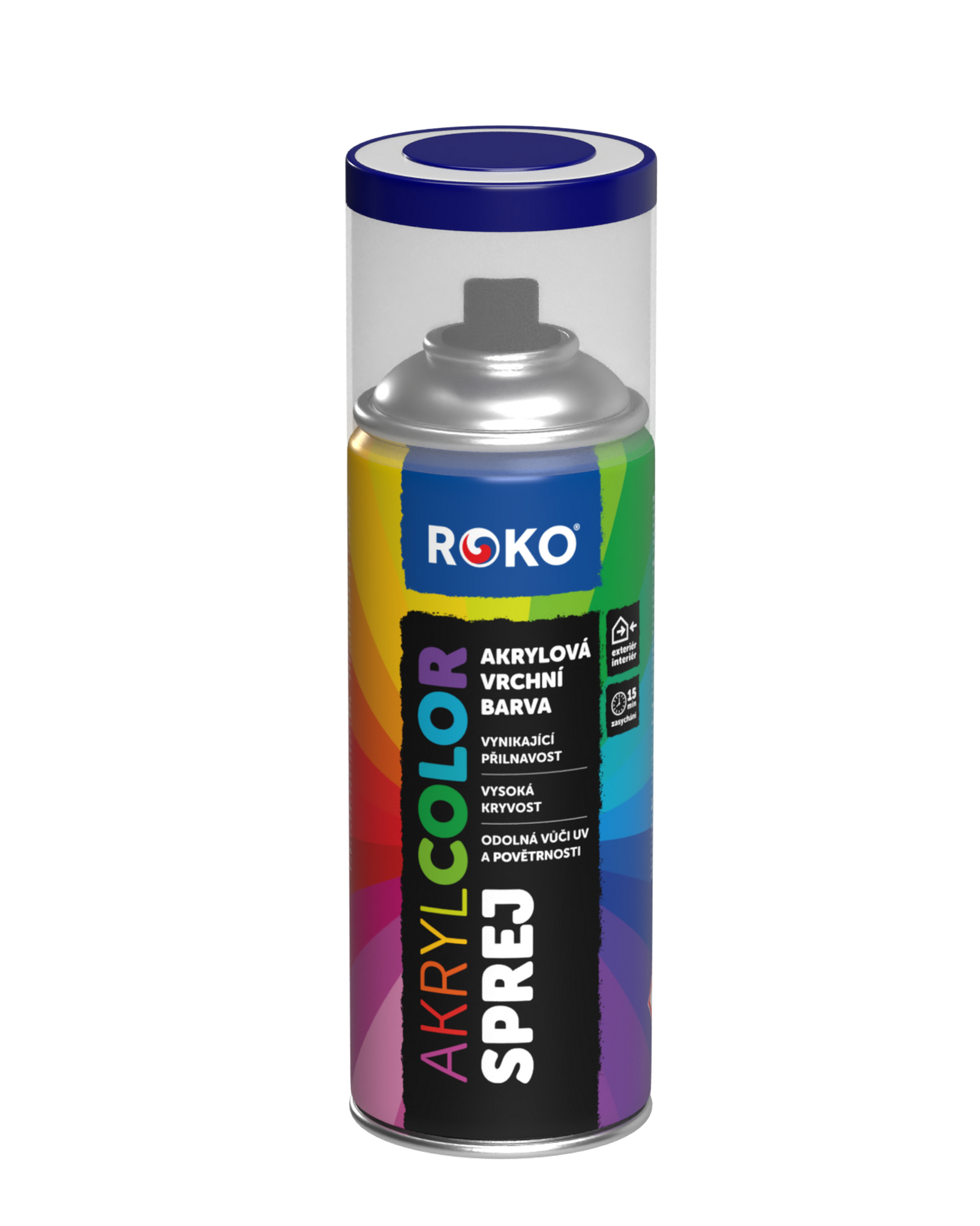 Barva akrylová vrchní Roko AKRYCOLOR Sprej ultramatinová, 400 ml