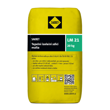 Tepelně izolační malta Sakret LM 21, 20 kg