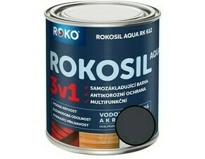 Barva samozákladující Rokosil Aqua 3v1 RK 612 7016 šedá antracitová, 0,6 l