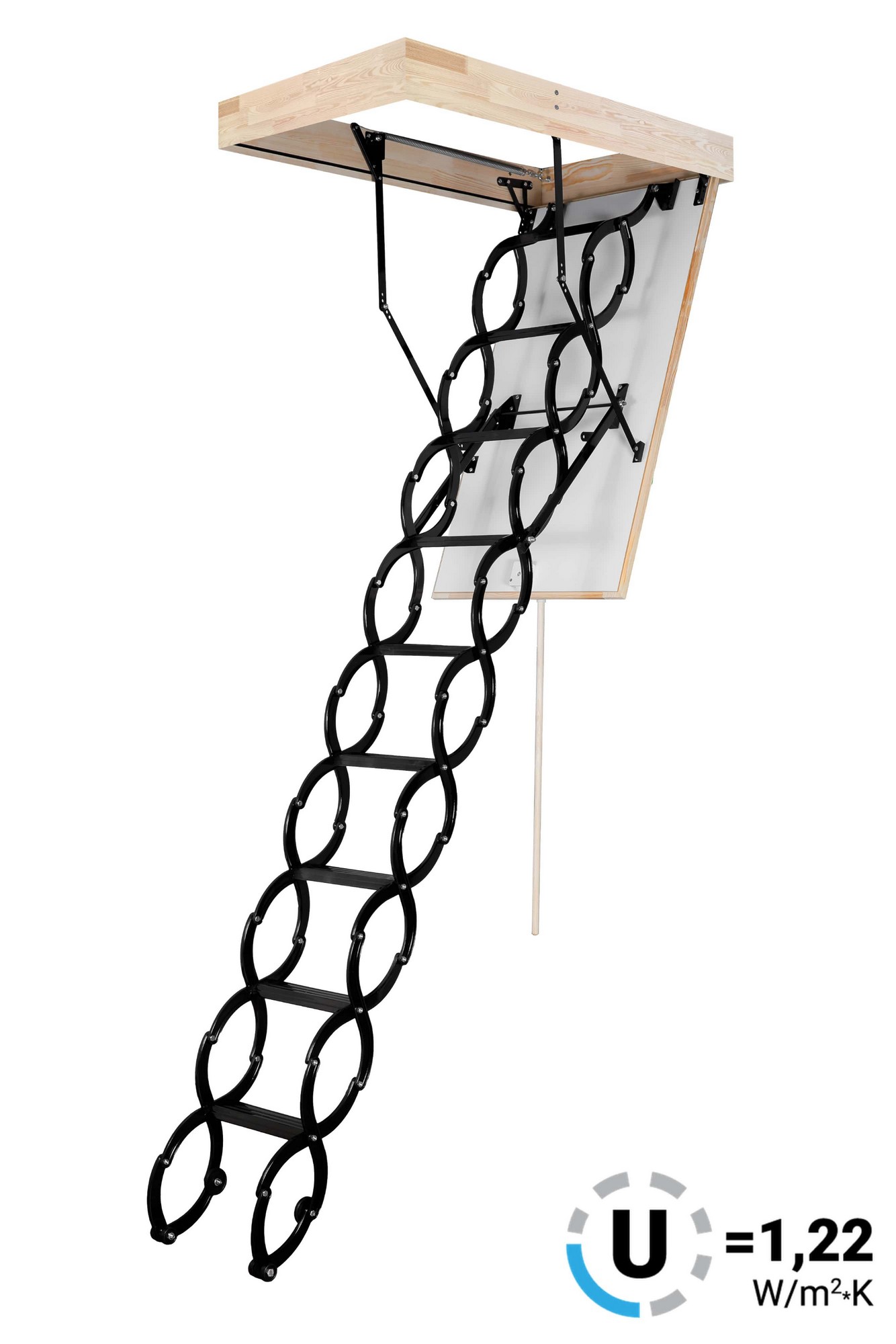 Schody půdní zateplené OMAN Flex Termo 700×700 mm (2,9 m)