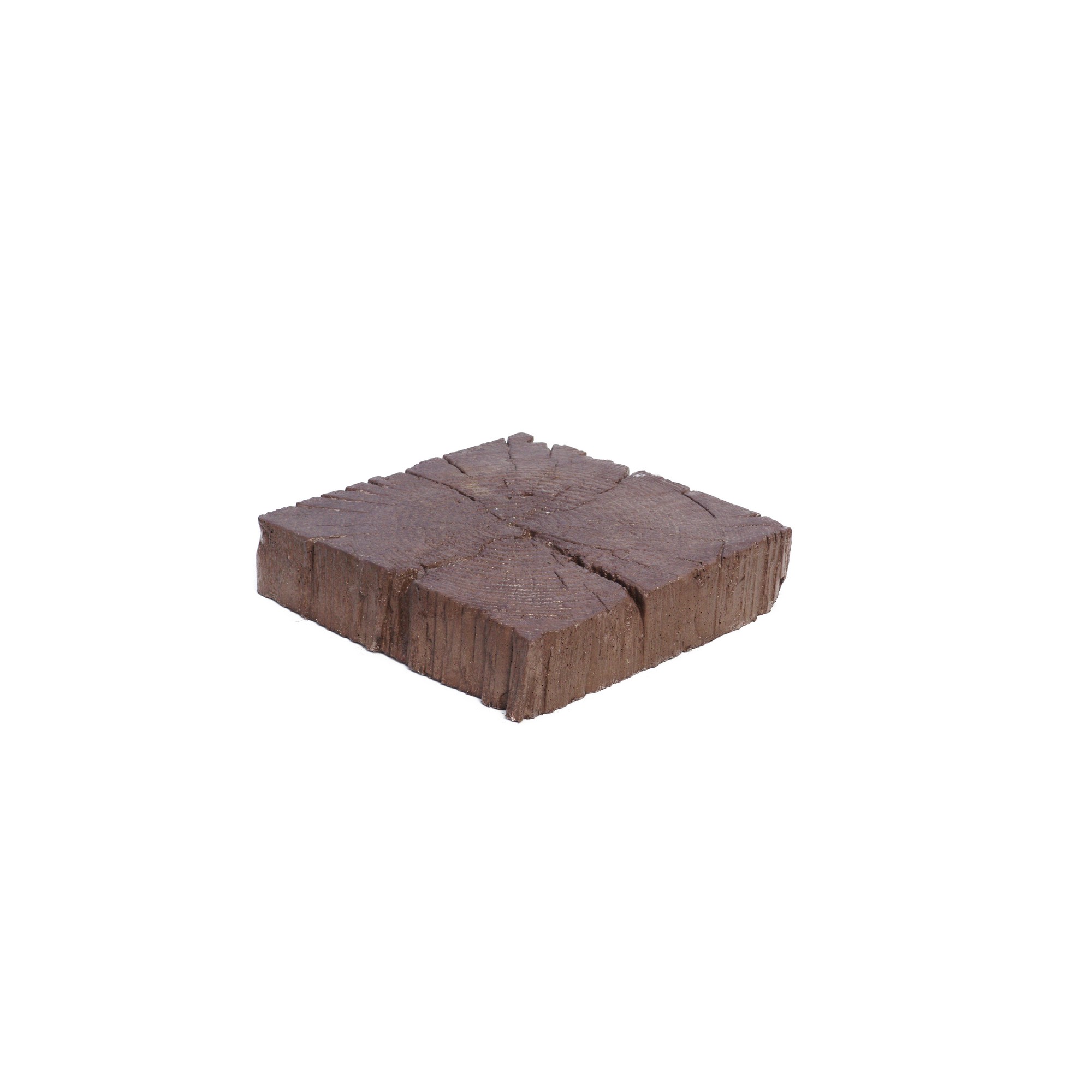 Dlažba betonová Presbeton BARK 3 reliéfní trám hnědá 225×225×50 mm