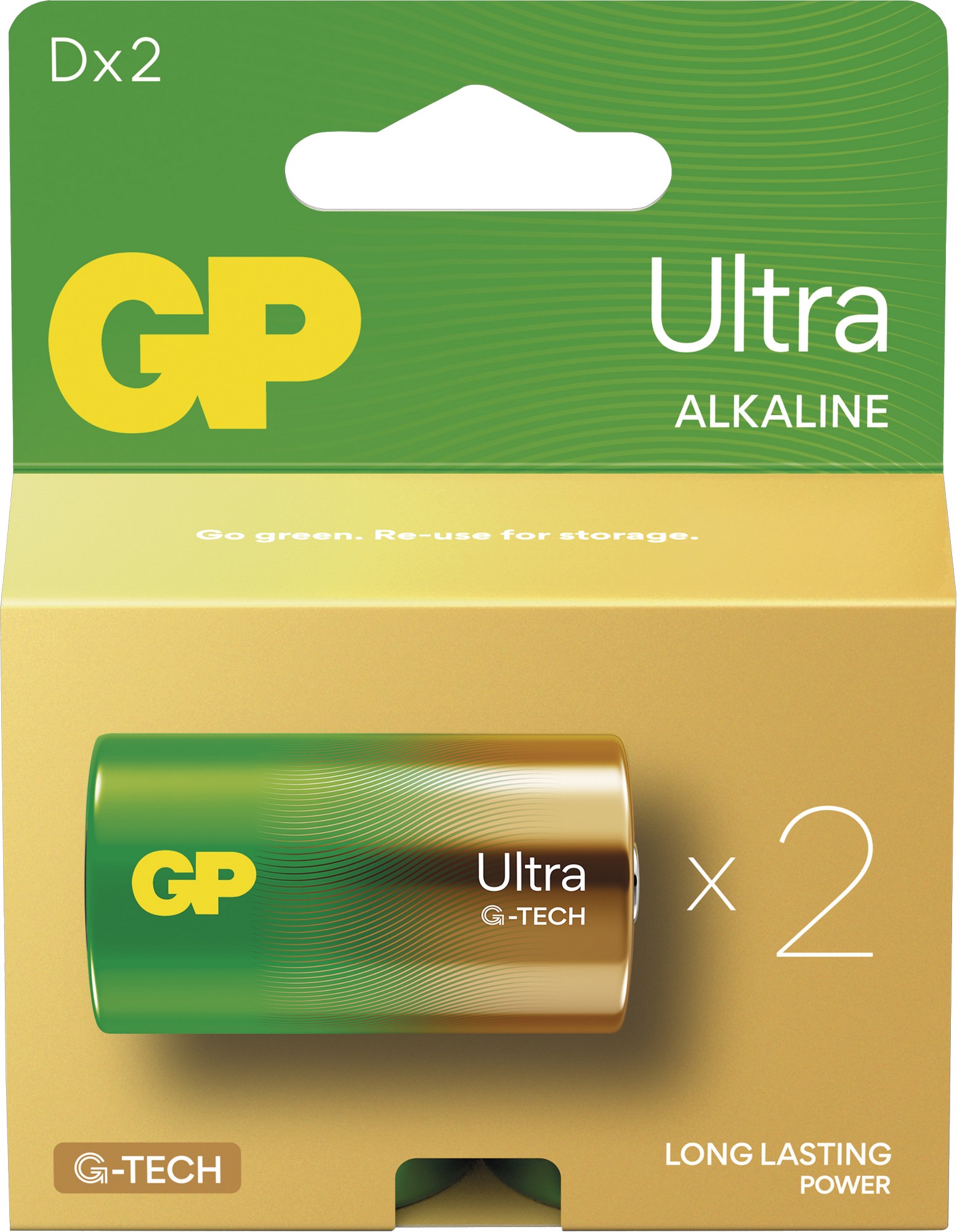 Baterie GP Ultra Alkaline D 2 ks