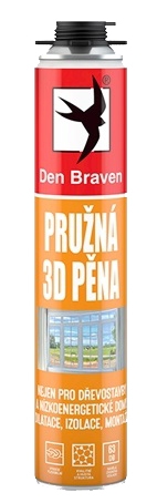 Pěna montážní Den Braven 3D pružná 750 ml