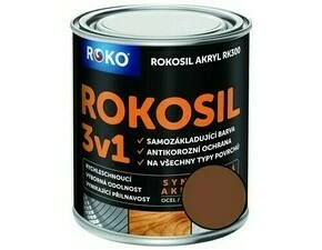 Barva samozákladující Rokosil akryl 3v1 RK 300 2430 hnědá střední, 0,6 l