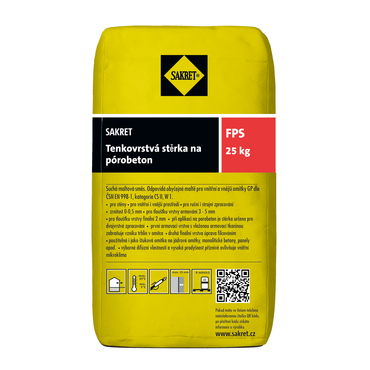 Tenkovrstvá stěrka Sakret FPS, 25 kg/bal