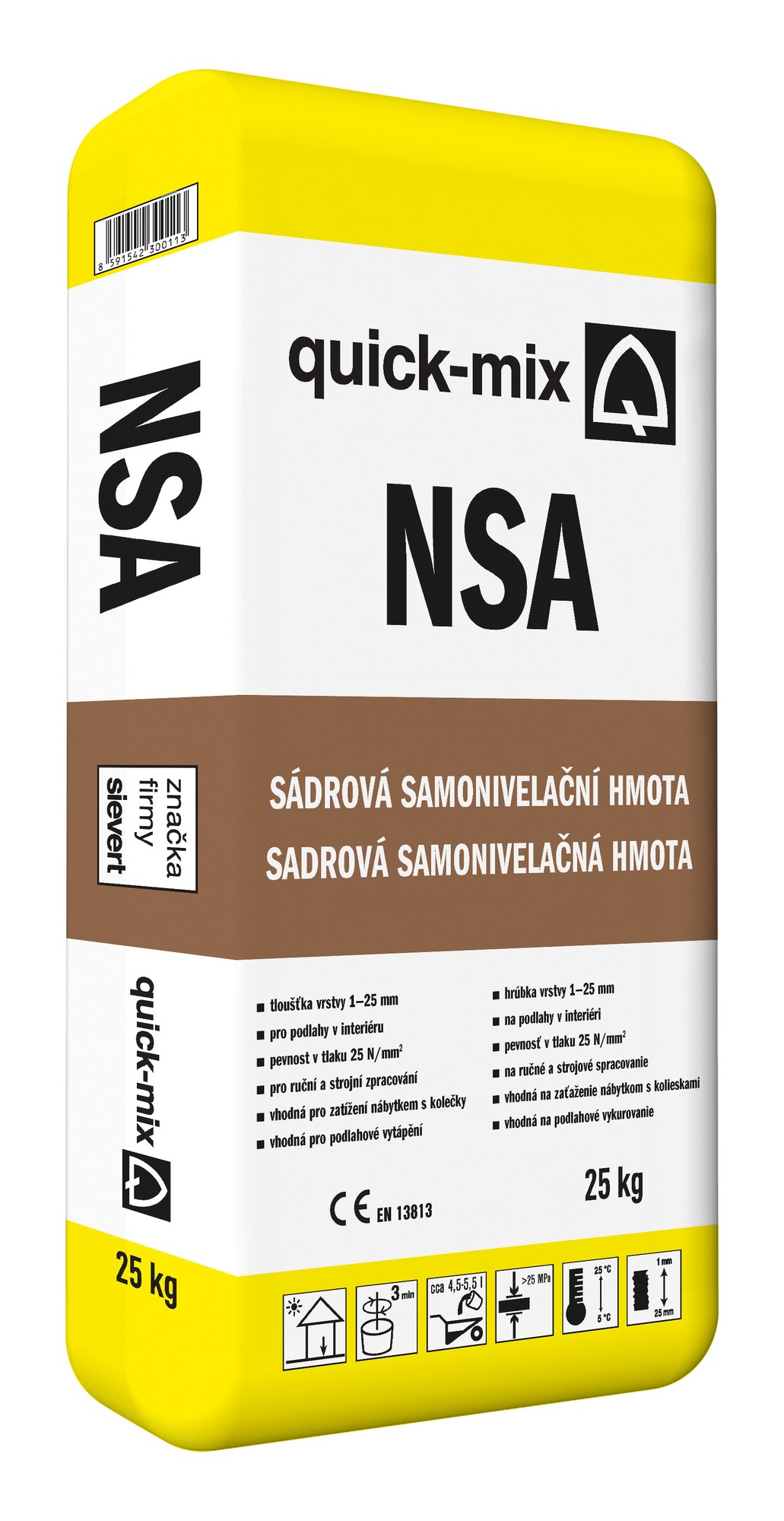 Hmota samonivelační Sakret/Quick-mix NSA 25 kg