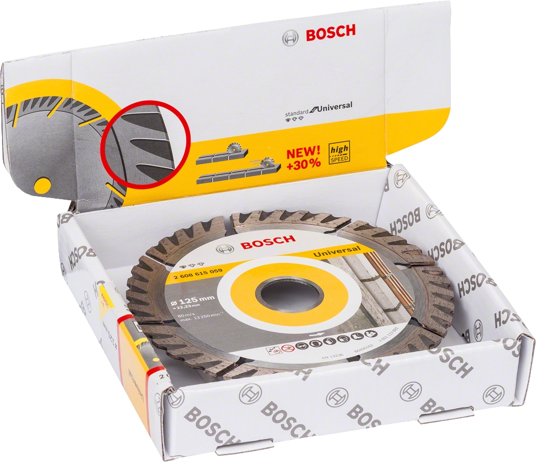 Kotouč DIA Bosch Standard for Uni. 125×22,23×2×10 mm 10 ks