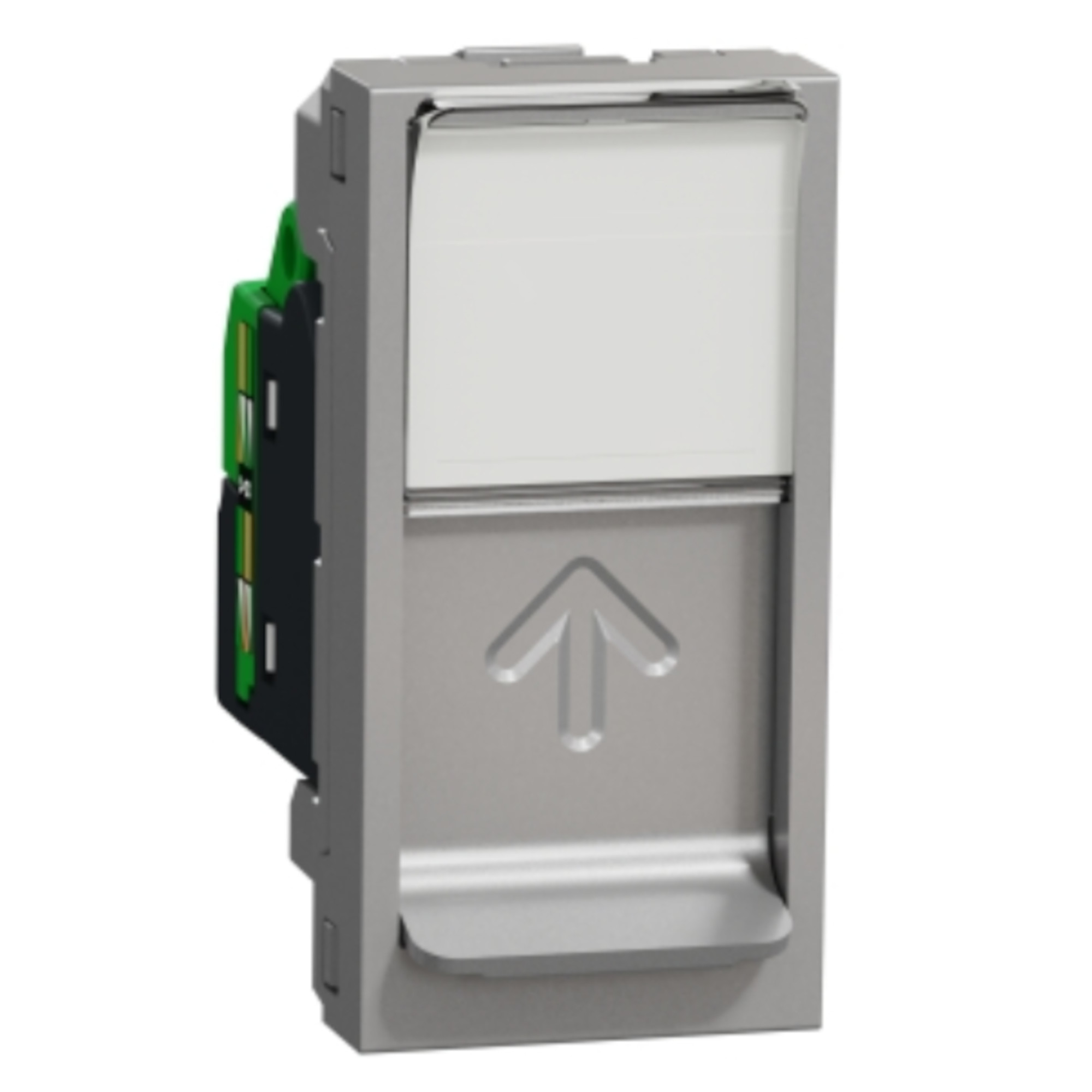 Zásuvka datová Schneider Electric Unica Nová CAT6 1× RJ45 1 modul aluminium