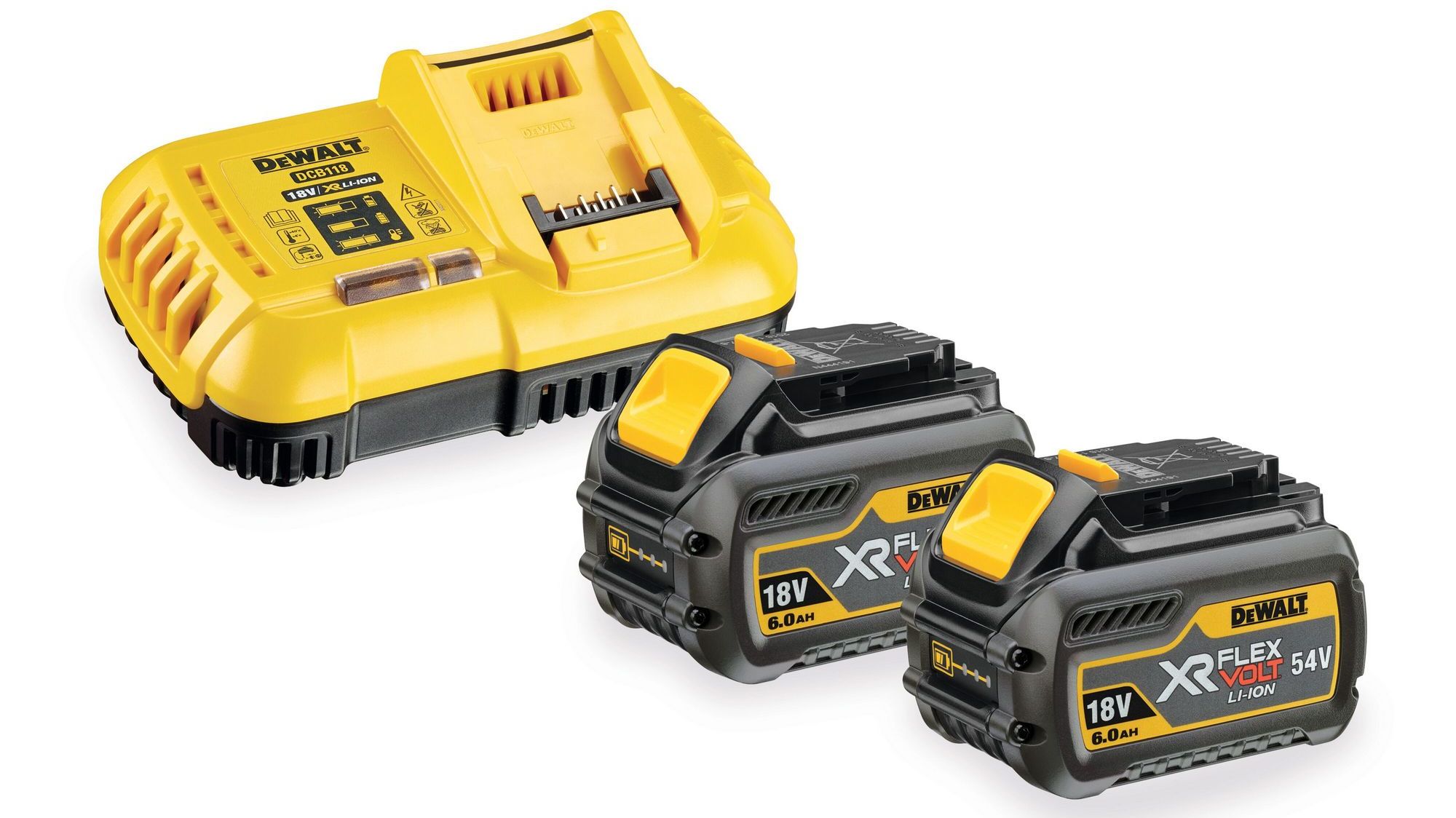 Akumulátory + nabíječka DeWALT DCB118T2