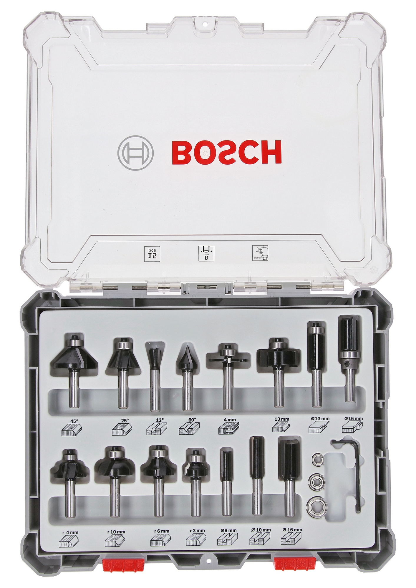 Sada tvarových fréz Bosch 15 ks