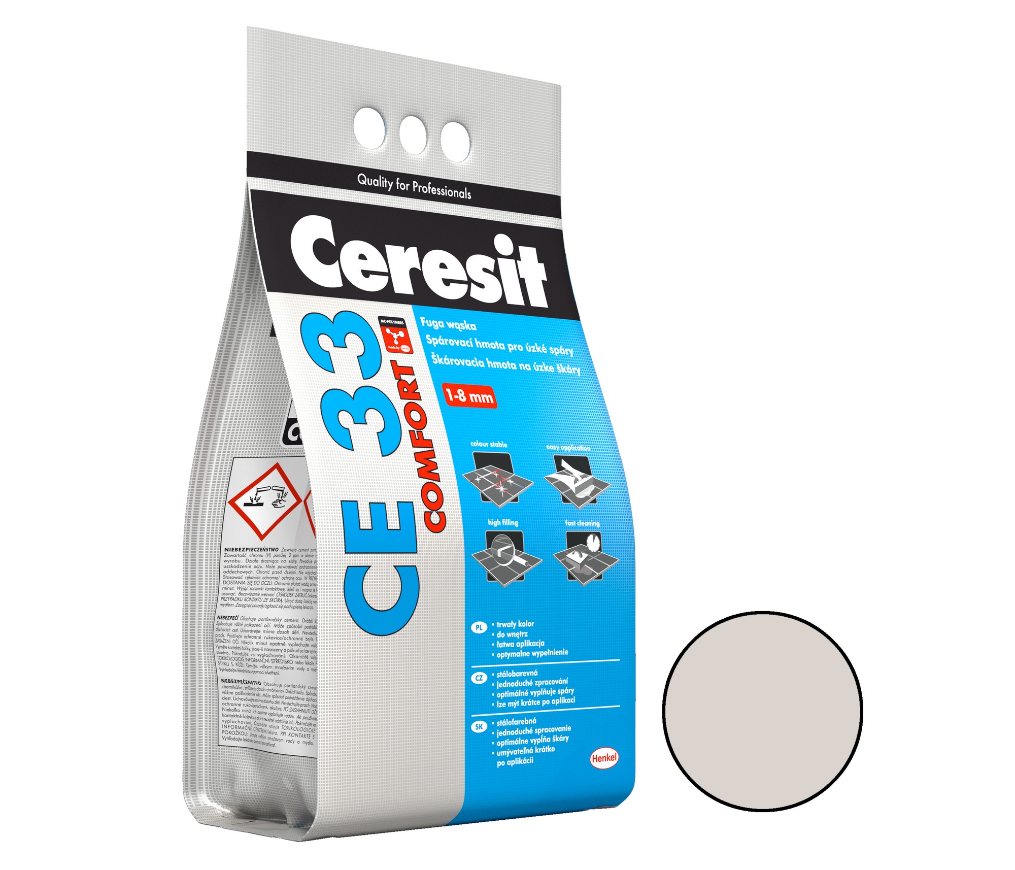 Hmota spárovací Ceresit CE 33 silver 5 kg