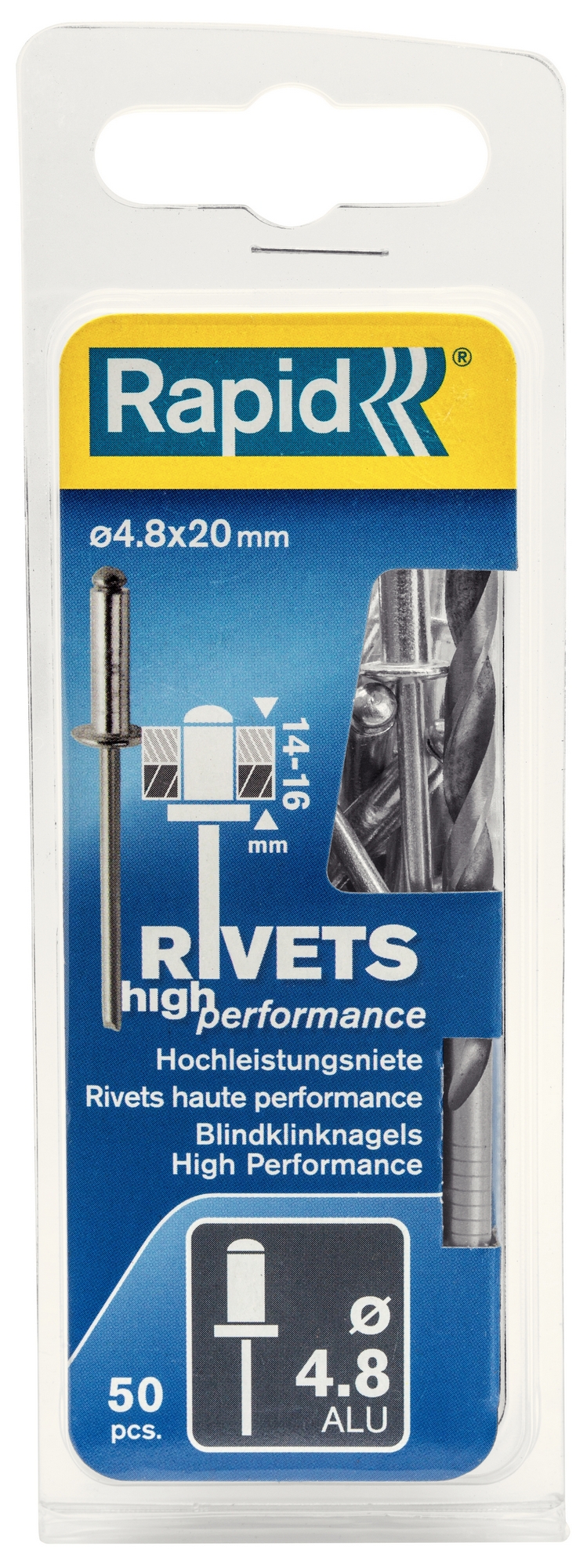 Nýty hliníkové Rapid High Performance 4,8×20 mm 50 ks