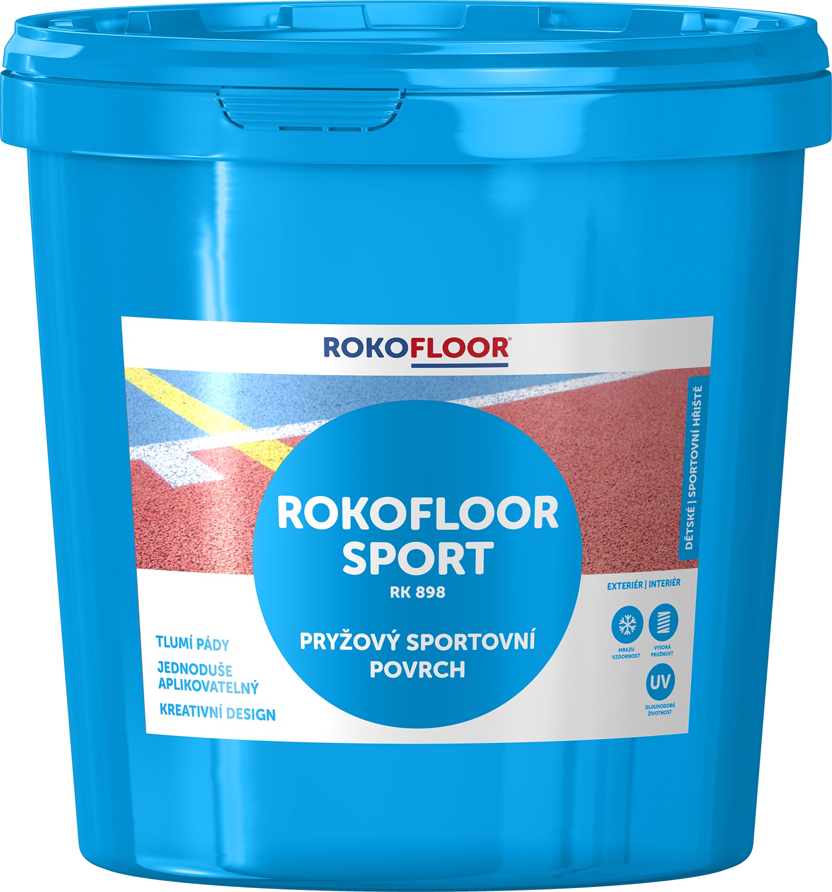 Povrch sportovní Rokofloor Sport modrý, 12 kg/bal.