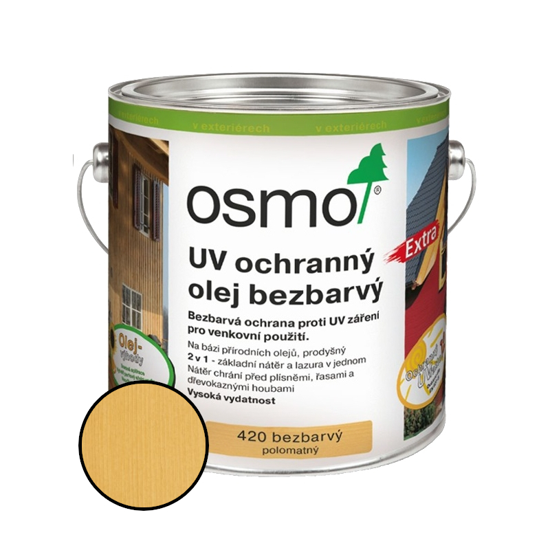 Olej UV ochranný Osmo 420 extra bezbarvý, 25 l