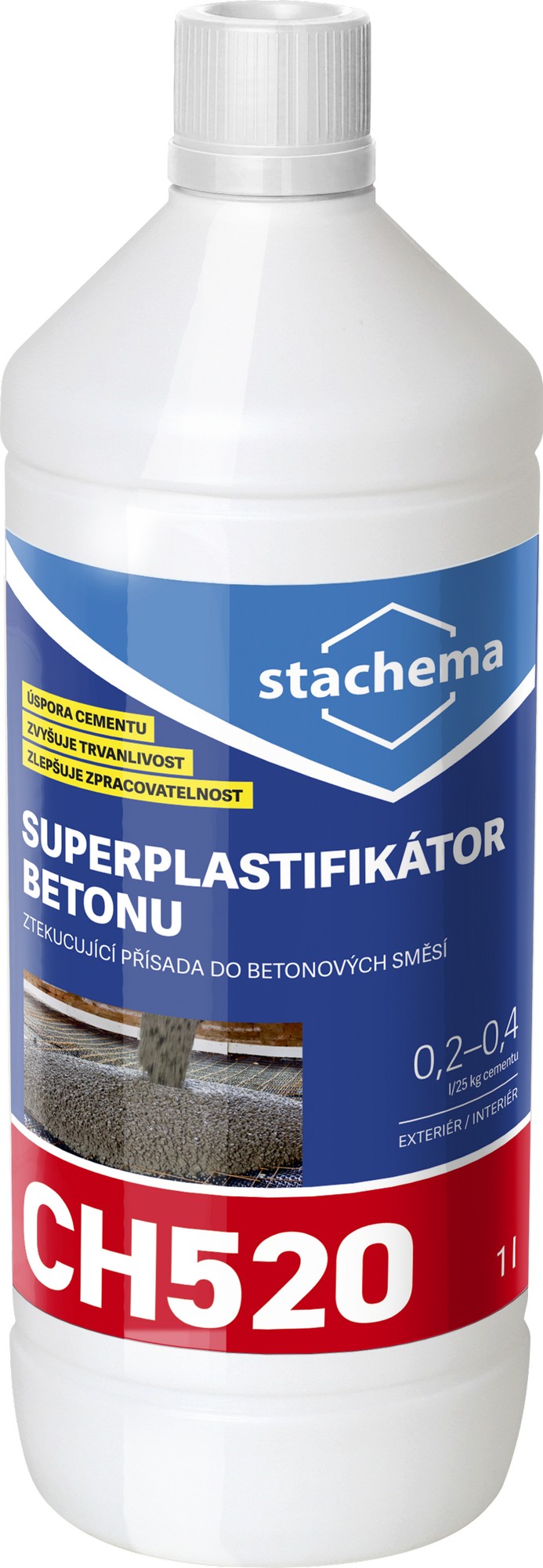 Superplastifikátor betonu Stachema CH520 1 l
