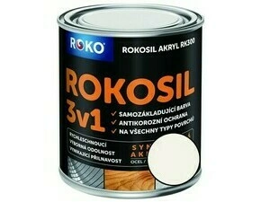 Barva samozákladující Rokosil akryl 3v1 RK 300 1000 bílá, 0,6 l