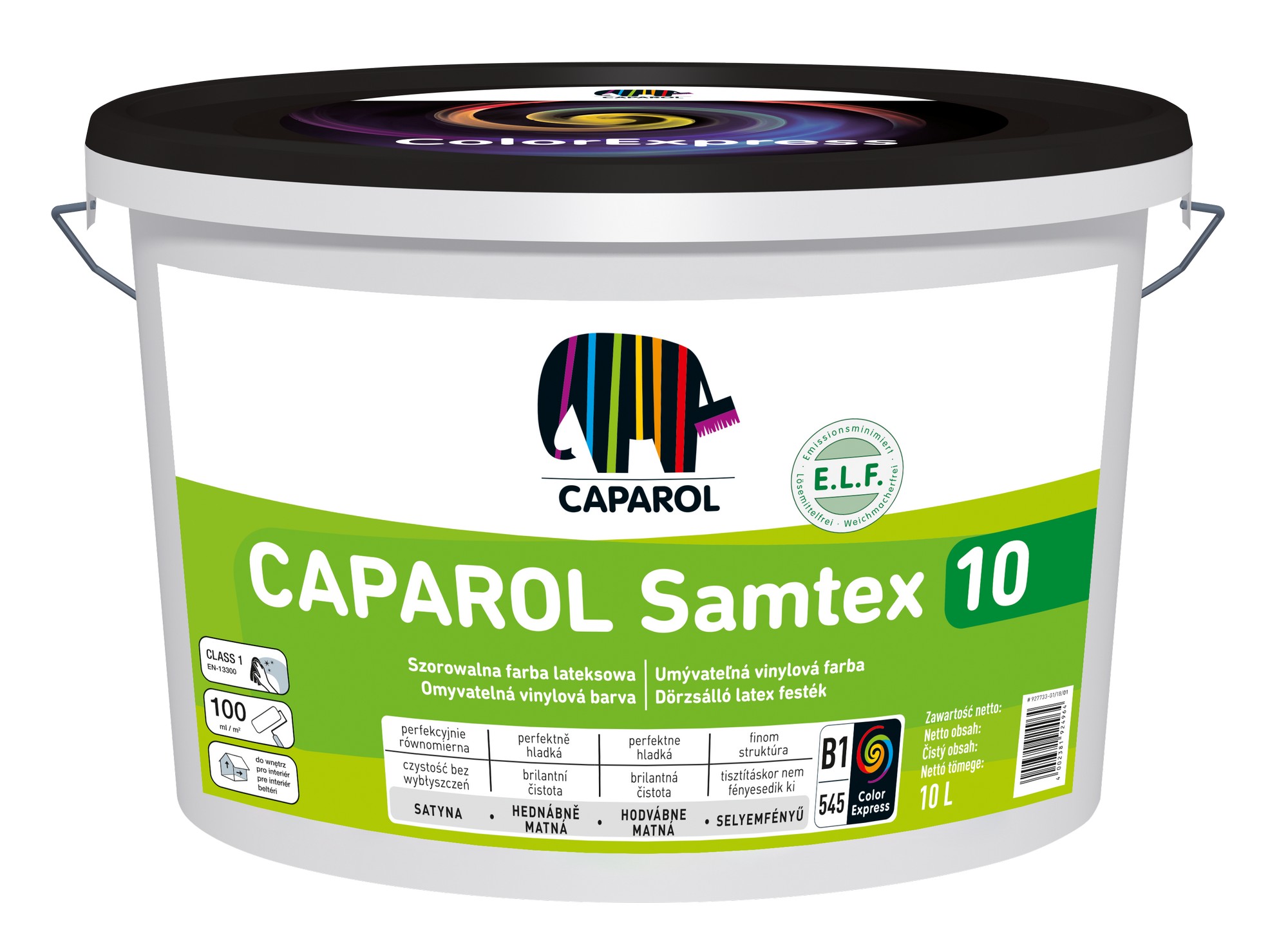 Malba vinylová Caparol Samtex 10 bílý, 10 l