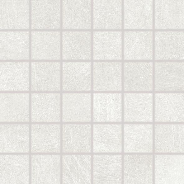 Mozaika Rako Rebel 5×5 cm (set 30×30 cm) bílošedá DDM06740