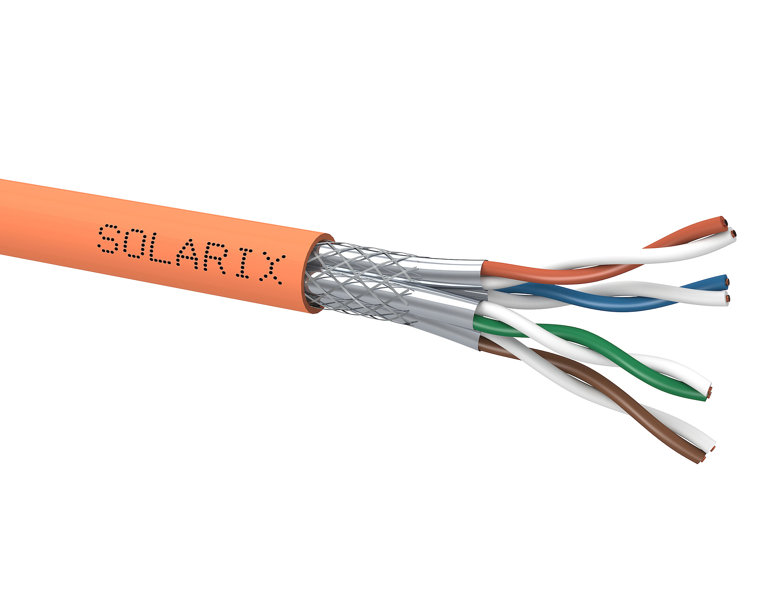 Kabel instalační Solarix CAT7 SSTP 2× stíněný LSOH 500 m