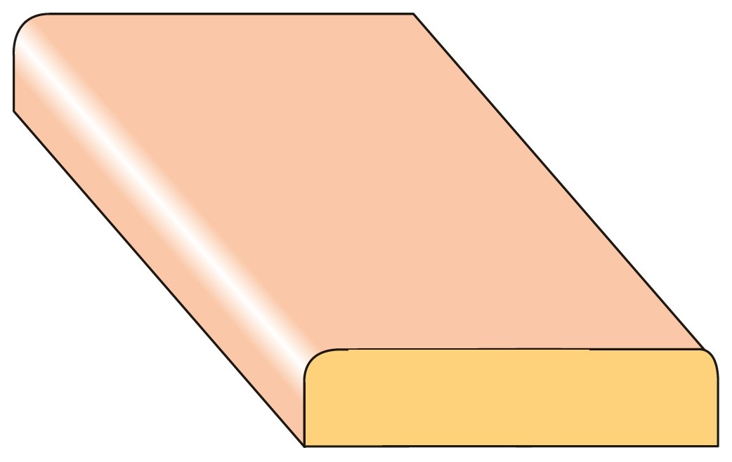 Lišta krycí K2 smrk nastavený 34×8×2000 mm, 25 ks/bal.