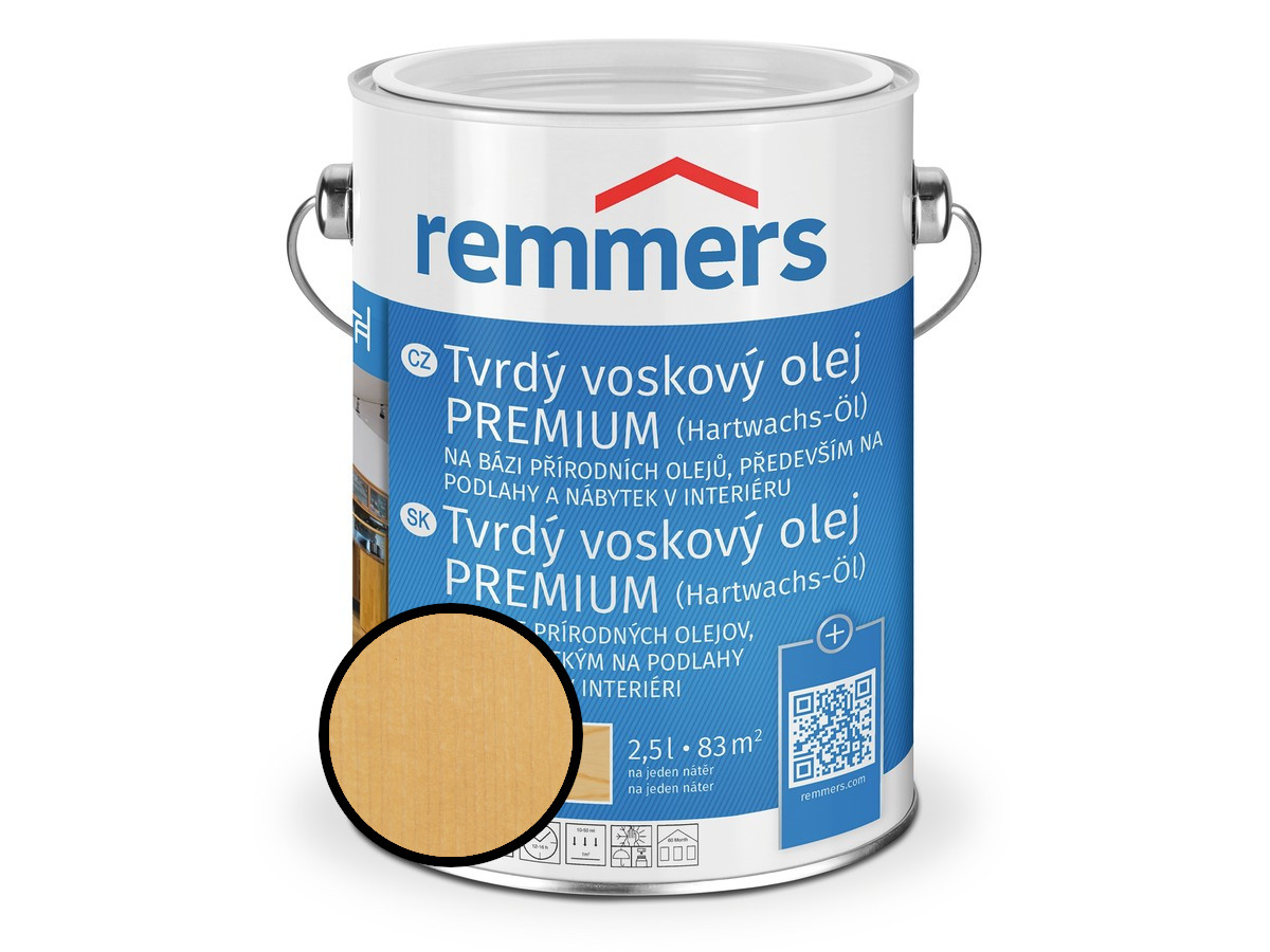 Olej tvrdý voskový Remmers Premium 1363 hemlock 0,75 l
