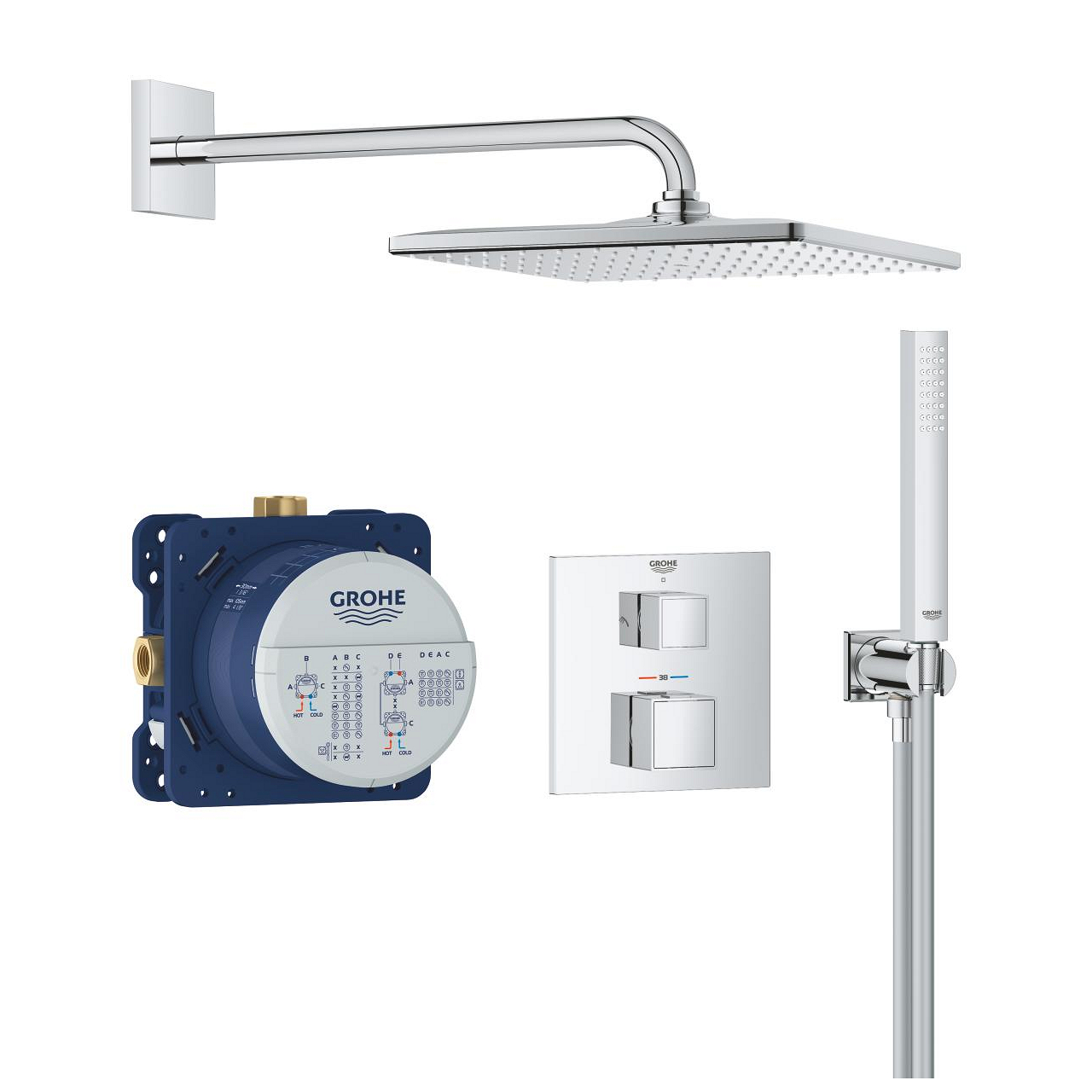 Systém sprchový termostatický Grohe Grohtherm Cube s Rainshower Mono 310 Cube 34868000