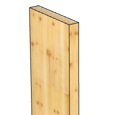 Plotovka dřevěná rovná 18×89×1000 mm