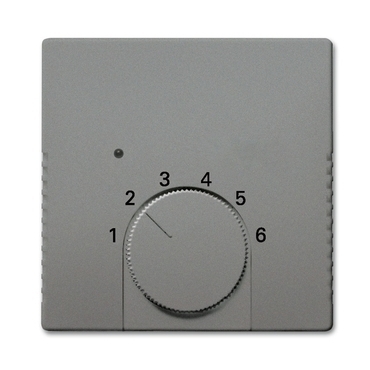 Kryt termostat otočný topení/chlazení ABB Solo metalická šedá