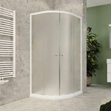 Kout sprchový Mereo Kora Lite CK35121Z 900×900 mm bílý/Grape R550