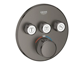 Baterie podomítková termostatická Grohe Grohtherm SmartControl 3-cestná kartáčovaný Hard Graphite 29121AL0